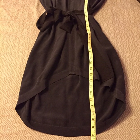 Anthropologie “Laurel” Black Silk Dress w/ Ribbon - Picture 6 of 8